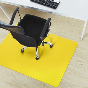 Bodenschutzmatte für Hartboden farbige Bürostuhlunterlage Gelb 114x150 cm