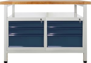 ADB Werktisch "Premium" mit 6 Schubladen, RAL 7016