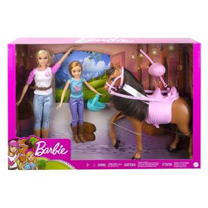 Mattel GXD65 - Barbie - Reitspaß inkl. Puppen, Pferd und Zubehör - Spielset