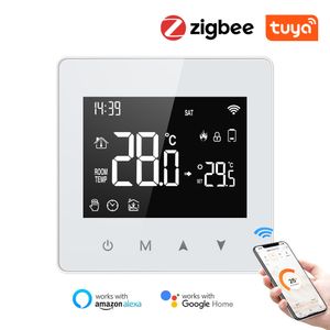 Tuya ZigBee Digital LCD Raumthermostat Thermostat , Wandthermostat Unterputz Fußbodenheizung für  Wasser-Gas-Kessel, kompatibel mit Amazon Alexa und Google Home