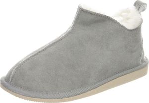 Lammfell Hausschuhe - CINDERELLA GRAU/WEIß - Schuhgröße: EUR 37