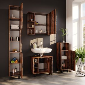 Súprava kúpeľňového nábytku Livinity® Fynn, 2 kusy, antické drevo