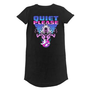 Ghostbusters - "Quiet Please" T-Shirt-Kleid für Damen HE657 (M) (Schwarz)