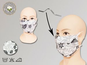 Maske Gesichtsmaske, Mundmaske Baumwolle, Behelfsmaske M-08