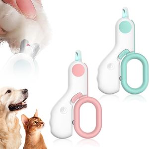 Leap 2024 Neuer LED-Nagelknipser für Haustiere, Katzen-Nagelknipser, Katzenkrallenschneider mit superhellem LED-Licht für Katzenkrallenknipser, Präzisionsschneide-Pflegewerkzeug für Hauskatzen, Hunde, Kaninchen und Kleintiere