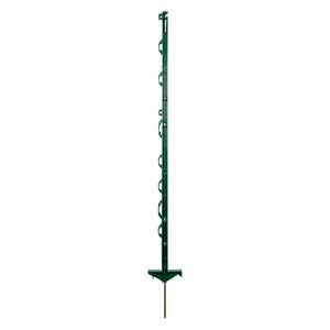 horizont Weidezaunpfähle 108 cm, Kunstoffpfahl mit Ösen für Bänder, Seile, Litzen, 5 Stück, grün