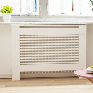 WISFOR Osłona grzejnika MDF, poziomy wzór w paski, osłona grzejnika Osłona grzejnika, M - 111x19x101.2cm WISFOR Osłona grzejnika MDF, poziomy wzór w paski, osłona grzejnika Osłona grzejnika, M - 111x19x101.2cm