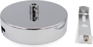 Metall Baldachin Standard mit Bajonett und Zugentlastung | Ø 100 mm | Höhe 25 mm | Chrom