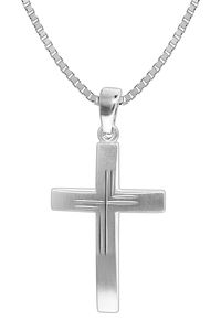 trendor 35850 Herren-Halskette mit Kreuz 925 Silber 50 cm