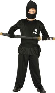 Ninja Kinderkostüm, Größe: 10 - 12 Jahre Farbe: Schwarz