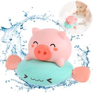 Baby Badespielzeug,Baby Bad Spielzeug Schweinchen,Kunststoff Badewanne Spielzeug,Badewanne Pool Spielzeug Uhrwerk,Badewannen Spielzeug Kinder,Sprühen Wasserspielzeug