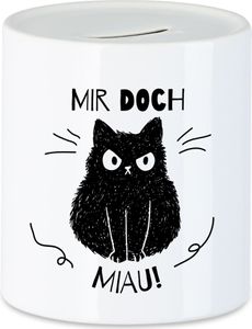 Mir Doch Miau Spardose mit Katzen und Herzen Motiv für Katzenliebhaber Katzenliebe Mieze Büsi