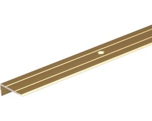 Alberts® Treppenkanten-Schutzprofil, Alu-2 m-goldfarbig eloxiert-24,5x20 mm