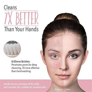Elektrische Gesichtsreinigungsbürste Wasserdicht Gesichtsbürste Wiederaufladbar Akku Reinigungsbürste Bürstenkopf für jeden Hauttyps Exfoliation, Tiefenreinigung