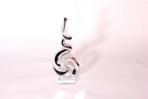 Glasskulptur Musik 26cm aus Kristallglas