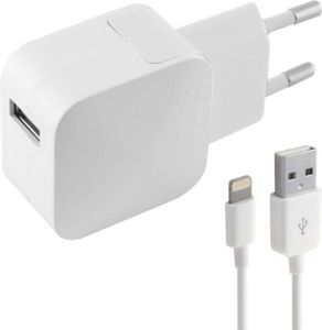 Nástěnná nabíječka + Lightning kabel MFI KSIX 2,4A USB iPhone White