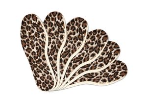 6 Paar Kaps Leopard Einlegesohlen-Set für Damen mit Stilvollem Leoparden Design Größe: 40
