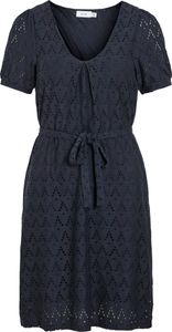 VILA Kurzes Kleid mit Lochmuster und Bindeschleife Größe: L