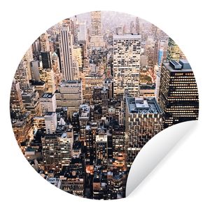 Fototapete - Rund - New York - NYC - Amerika - Ø 30 cm - Selbstklebend