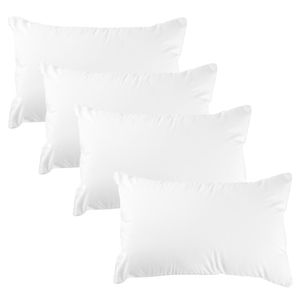 Kopfkissen 4er Set 30 x 50 cm  Steppkissen Mikrofaser - Kissen für Allergiker füllkissen Bettkissen Schlafkissen weiß Pillow