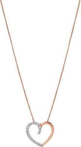 Anhänger - Roségold 585 - Herz mit Brillanten