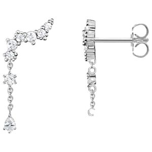 Thomas Sabo H2254-051-14 Ohrringe Ear Climber Damen Eiskristalle Zirkonia Silber