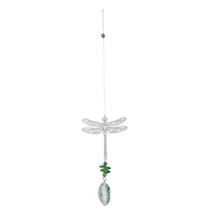 Art Bizniz windspinner Magic Libel 40 cm Glas silber/grün