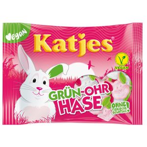 Katjes Green Ear Bunny Faces z pianki cukrowej z gumami owocowymi 175g