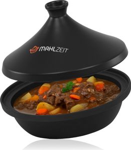 Mahlzeit gusseiserne Tagine | Ø 25 cm | Tajine Topf mit Deckel für Induktion