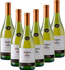 6x Casillero del Diablo Chardonnay 13,5% Vol. 0,75L (Chi)