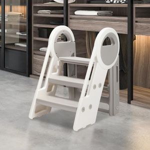 Detská stolička Yakimz, trojstupňová stolička, plastová detská stolička, rebrík ideálny do detskej izby, kuchyne a kúpeľne