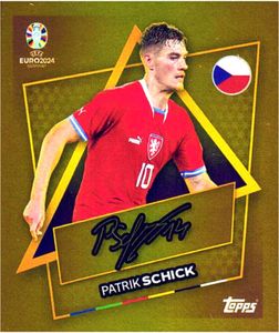 Topps UEFA EURO 2024 Fußball EM Sammelsticker - Gold Signature Sticker - Patrik Schick