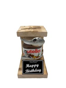 Happy Birthday - Eiserne Reserve Löffel Nutella - Geburtstag - Nutella Geschenk
