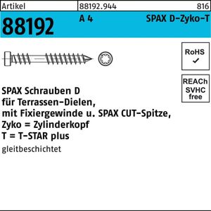 SPAX® Terrassenschrauben, 6 x 60 mm, 100 Stück, A4 - 0538000600603