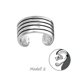 Ohrklemme Silber 925: Ear Cuff Ohrring ohne Loch Modell 2