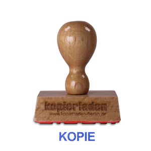 Holzstempel KOPIE, 50 x 10 mm, hochwertiger Holzstempel aus Buchenholz Lagertext „KOPIE“ – ideal für Büro und Privat