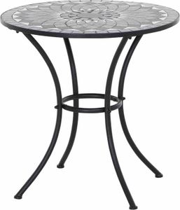 Siena Garden Como Tisch rund Ø 60cm Schwarz / Mosaikoptik Siena Garden Como Tisch rund Ø 60cm Schwarz / Mosaikoptik