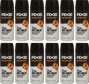 Axe Dark Temptation 12 x 150 ml Deodorant Deospray Deodorant Spray Deo Spray Set