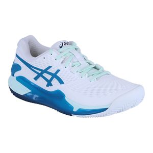 Asics Tennisschuh Gel Resolution 9 Clay Damen Weiß Blau