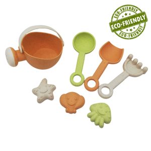 alldoro 60176 - Mein erstes Sandkastenspielzeug | extra kleines Sandspielzeug für Kleinkinder| 7-tlg. Sandspielset mit kleiner Gießkanne | ecofriendly
