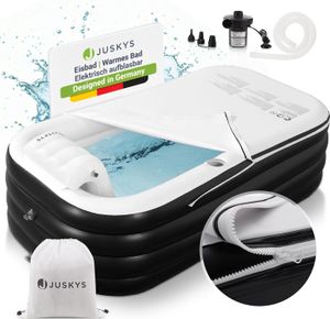 Juskys Aufblasbare Badewanne L - Outdoor Wanne für Erwachsene, faltbare, mobile