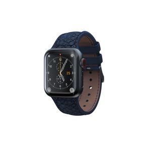 Njord Collections Lachsleder Smartwatch-Armband, Geeignet für Apple Watch 40mm/41mm, Veganes Leder Uhrenarmband, Nachhaltiges Material, Stilvolles Modeaccessoire, Blau