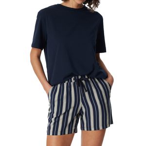 Schiesser Night & Home Schlafanzug Set aus Kurzarm-Shirt und kurzer Hose, Optimaler Tragekomfort , In herrlich softer, elastischer Single-Jersey-Qualität