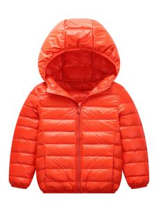 Jungen Kapuzenhals Puffer Mantel Fahrt Mit Taschen Strickjacke Freizeit Front Reißverschluss Nach Unten Jacken, Farbe: Orange, Größe: DE 164