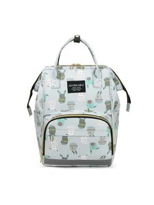 Frauen Reißverschluss Daypack Kinderwagen Organizer Dickerbeutel Multifunktional Große Kapazität Mommy-Taschen,Farbe:Grau Grün