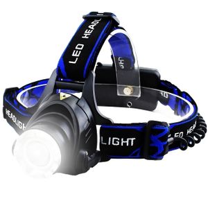 LED Stirnlampe Wiederaufladbare Akku Superhell Verstellbarer Kopflampe mit 3 Modi und Rotem Warnlicht Wasserdicht Einstellbar Stirnleuchte Retoo