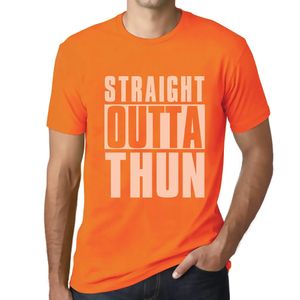 Herren Grafik T-Shirt Direkt aus dem Thun – Straight Outta Thun – Öko-Verantwortlich Vintage Jahrgang Kurzarm Lustige Druck Geburtstag Geschenk Mann