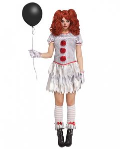Evil Mrs Clown Kostümkleid für Erwachsene Größe: M