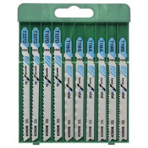 Bosch Stichsägeblatt-Set 10-tlg. für Metall (T-Schaft-Aufnahme, Metal, T 118 A / T 118 B / T 118 G / T 127 D / T 227 D)