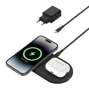 Belkin BOOST Charge Pro 2in1 Qi2 Ladepad 15W magnet.sw WIZ021vfBK